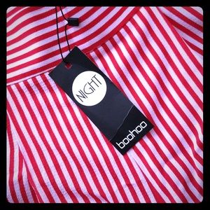 High waisted wide leg Stripe pants